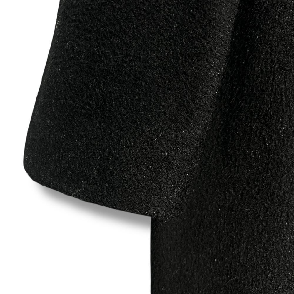 Vintage 60s Wool Swing Coat Black Mink Fur Collar Lined Size Large Camel Hair(?) - Picture 6 of 14